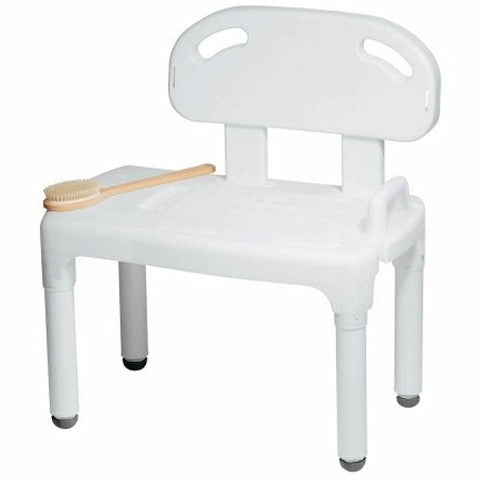 Carex, Bath Transfer Bench Carex  17-1/2 to 22-1/2 Inch Height Range 400 lbs. Weight Capacity Without Arms, Count of 1 Carex