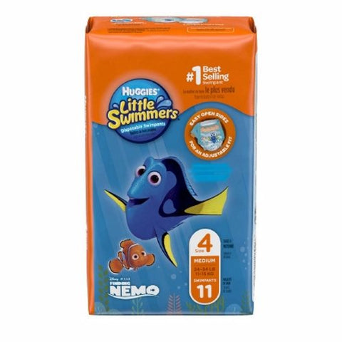 Kimberly Clark, Unisex Baby Swim Diaper Huggies  Little Swimmers  Pull On with Refastenable Tabs Medium Disposable H, Count of 88 Kimberly Clark