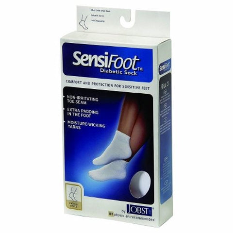Bsn-Jobst, Diabetic Socks SensiFoot Crew X-Large (12-1/2 to 14 Inch) White Closed Toe, 1 Pair Bsn-Jobst