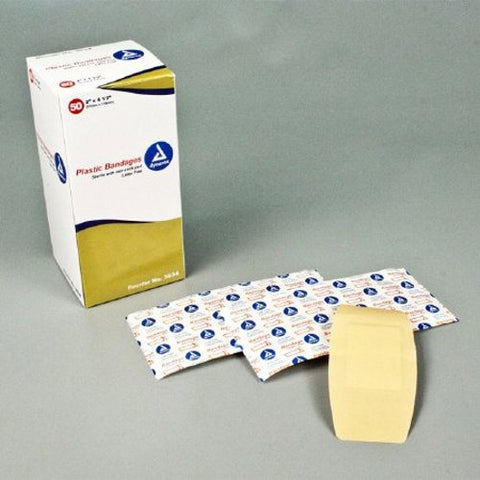 Dynarex, Adhesive Strip Dynarex 2 X 4-1/2 Inch Plastic Rectangle Tan Sterile, Case Of 24 Dynarex