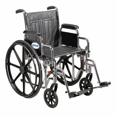 Drive Medical, Bariatric Wheelchair Sentra EC Heavy Duty Desk Length Arm Padded, Removable Arm Style Mag Wheel Blac, Count of 1 Drive Medical