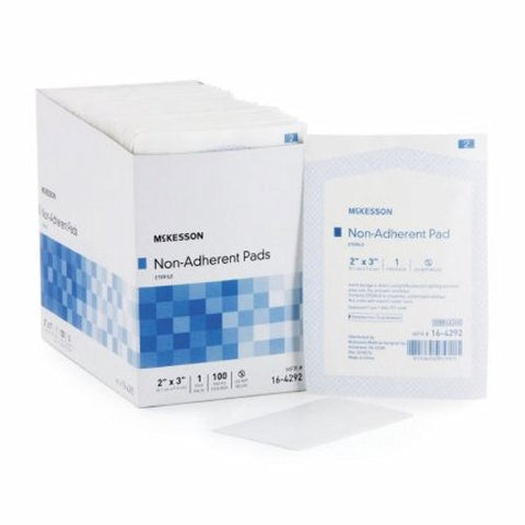McKesson, Non-Adherent Dressing McKesson Nylon / Polyester Blend 2 X 3 Inch Sterile, Case Of 12 McKesson