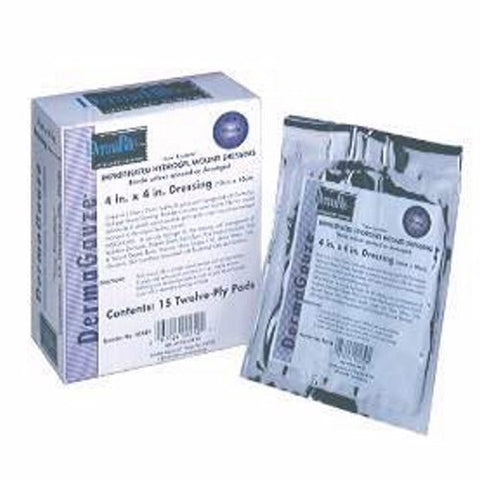 DermaRite, Hydrogel Dressing DermaGauze  2 X 2 Inch Sterile, Box Of 15 DermaRite