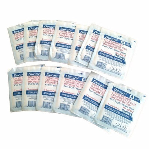 Derma e, Gauze Sponge Ducare Cotton 12-Ply 4 X 4 Inch Square Sterile, 1 Pack Derma e