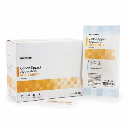 McKesson, Swabstick 3 Inch NonSterile 100 pack, Box Of 10 McKesson