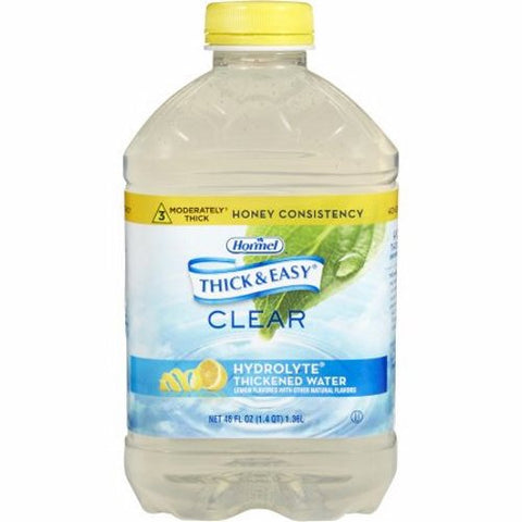 Hormel, Thickened Water Thick & Easy  Hydrolyte Container Bottle Lemon Flavor Ready to Use Honey Con, 46 Oz Hormel