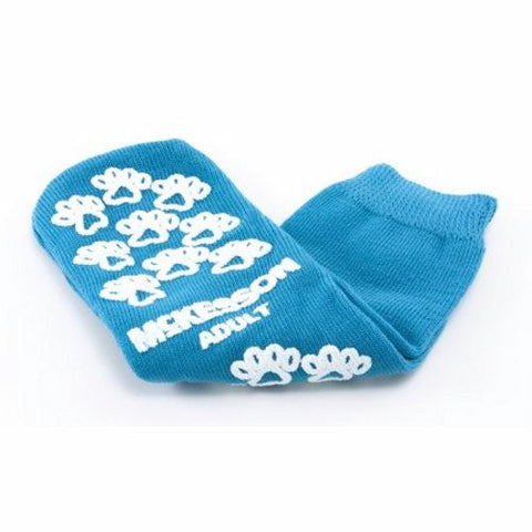 McKesson, Slipper Socks Unisex Adult Large Single Tread Single Patient Use Teal 40-3828, 1 Pair McKesson