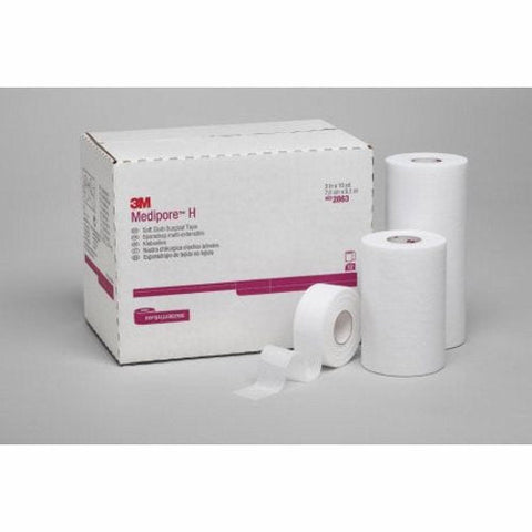 3M, Perforated Medical Tape Medipore H White 1 Inch X 10 Yard Soft Cloth NonSterile, Case Of 12 3M