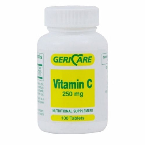 McKesson, Vitamin C Supplement Geri-Care Ascorbic Acid 250 mg Strength Tablet 100 per Bottle, 100 Tablets McKesson