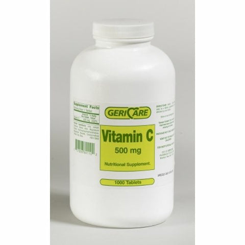 McKesson, Vitamin C Supplement Geri-Care Ascorbic Acid 500 mg Strength Tablet 1000 per Bottle, 1000 Tablets McKesson