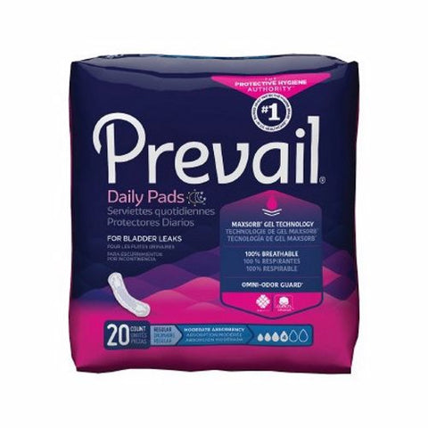 First Quality, Bladder Control Pad 9-1/4 Inch, Count of 20 First Quality