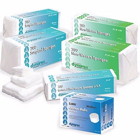 Dynarex, Gauze Sponge Dynarex Cotton 12-Ply 3 X 3 Inch Square NonSterile, Box Of 1 Dynarex