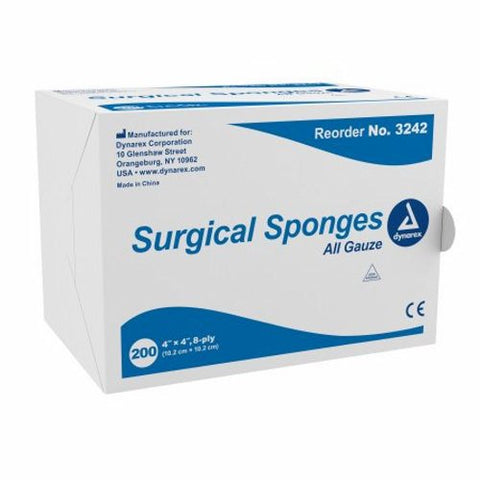 Dynarex, Gauze Sponge 4 X 4 Inch 8-Ply NonSterile 3242, Case Of 20 Dynarex
