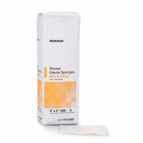 McKesson, Gauze Sponge 3 X 3 Inch 12-Ply NonSterile 33122000, Case Of 20 McKesson