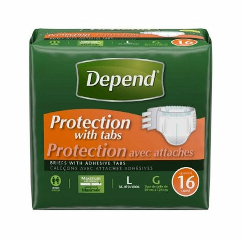 Kimberly Clark, Unisex Adult Incontinence Brief Large Disposable Heavy Absorbency, Pack Of 16 Kimberly Clark