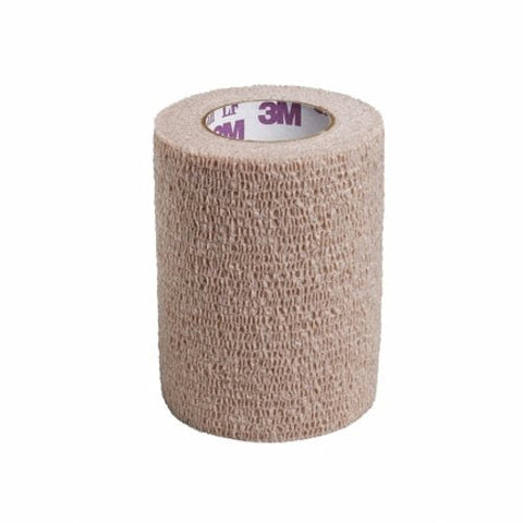 3M, Cohesive Bandage Coban LF 3 Inch X 5 Yard Self-Adherent Closure Tan NonSterile Standard Compression, Count of 24 3M