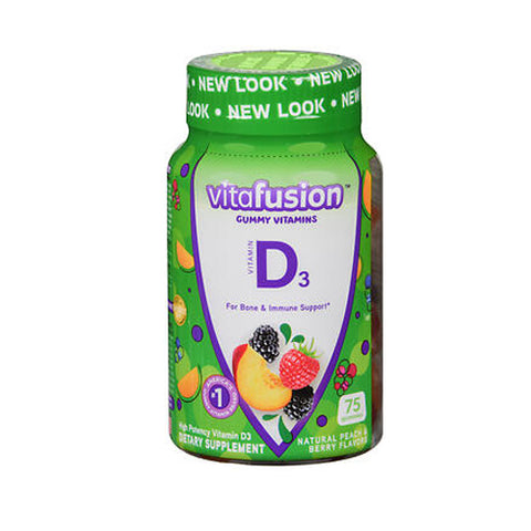 Vitafusion, Vitamin Supplement Vitafusion  Vitamin D 2000 IU Strength Gummy 75 per Bottle Assorted Fruit Flavors, Count of 1 Vitafusion
