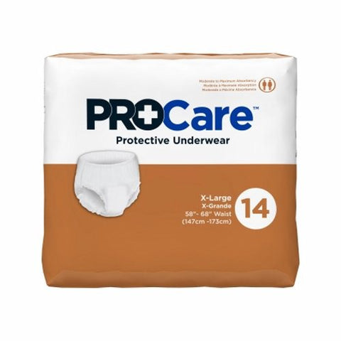 First Quality, Unisex Adult Absorbent Underwear Pull On with Tear Away Seams X-Large Disposable Moderate Absorbency, Count of 14
