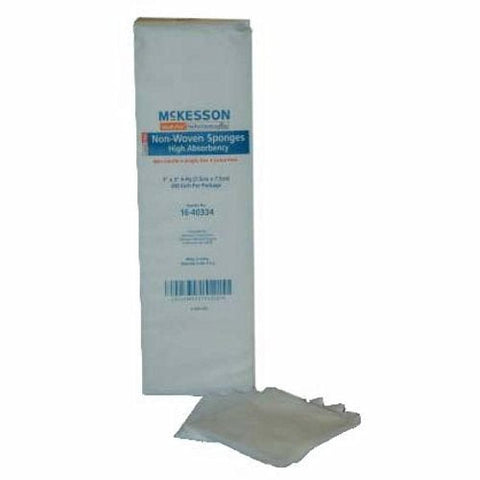 McKesson, Nonwoven Sponge 3 X 3 Inch 4-Ply NonSterile 93342000, 1 Pack McKesson