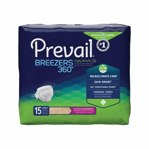 First Quality, Unisex Adult Incontinence Brief Medium Size 3, Count of 15 First Quality