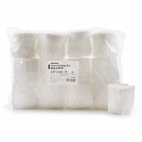 McKesson, Fluff Bandage Roll McKesson Gauze 6-Ply 2-1/2 Inch X 3 Yard Roll Shape NonSterile, Count of 96 McKesson