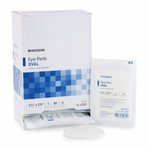 McKesson, Eye Pad McKesson Cotton Filler / Spun Blown Polypropylene NonWoven Outer Layer 2-1/8 X 2-5/8 Inch St, 1 Pack McKesson