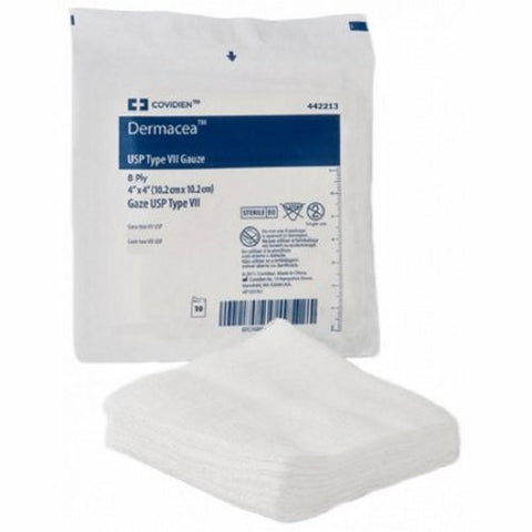 Cardinal, USP Type VII Gauze Sponge Dermacea Cotton 8-Ply 4 X 4 Inch Square Sterile, Case Of 24 Cardinal