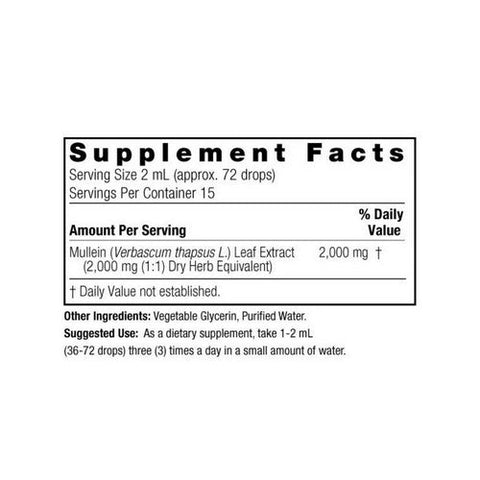 Nature's Answer, Mullein Leaf, ALCOHOL FREE, 1 OZ Nature's Answer