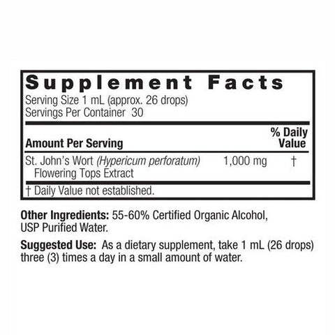 Nature's Answer, St Johnâ€™s Wort Organic Alcohol, 1000 Mg, 1 Oz Nature's Answer