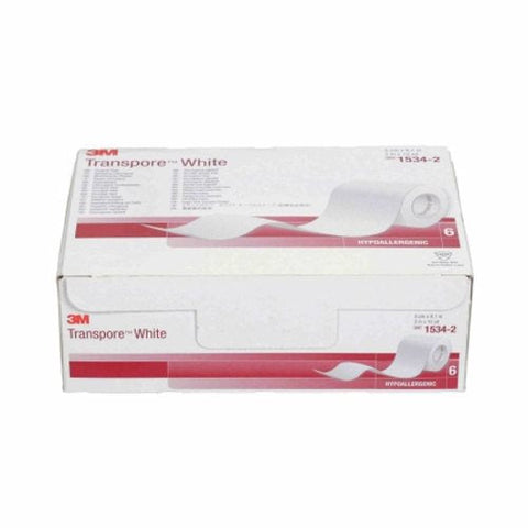 3M, Medical Tape Transpore White 2 Inch X 10 Yard Plastic NonSterile, Case Of 10 3M