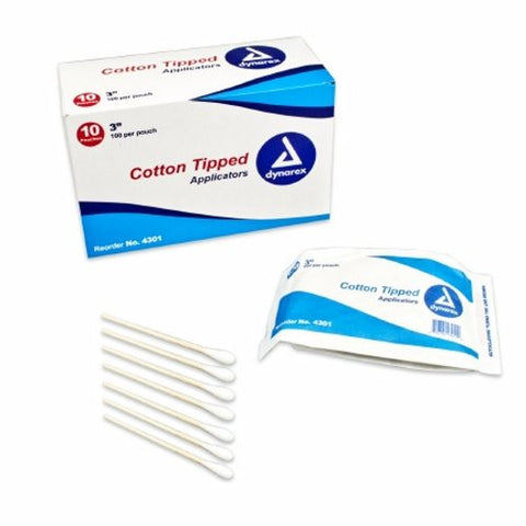Dynarex, Swabstick 3 Inch NonSterile, Case Of 10 Dynarex