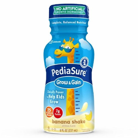 Abbott Nutrition, Pediatric Oral Supplement PediaSure  Grow & Gain Banana Flavor 8 oz. Bottle Ready to Use, 8 Oz Abbott Nutrition