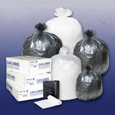 Lagasse, Trash Bag Integrated Bagging Systems 55 gal. Natural HDPE 14 Mic. 36 X 60 Inch Star Seal Bottom Core, Count of 8 Lagasse