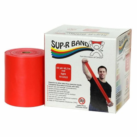 Fabrication Enterprises, Exercise Resistance Band Red 5 Inch X 50 Yard Light Resistance 10-6322, 5 Inch x 50 Yard Fabrication Enterprises