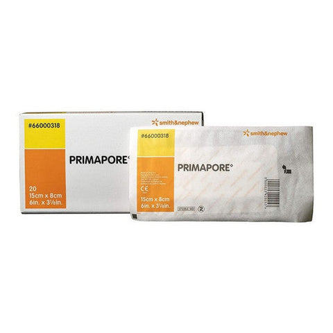 Smith & Nephew, Adhesive Dressing Primapore 3-1/8 X 6 Inch Polyester Rectangle White Sterile, Case Of 10 Smith & Nephew