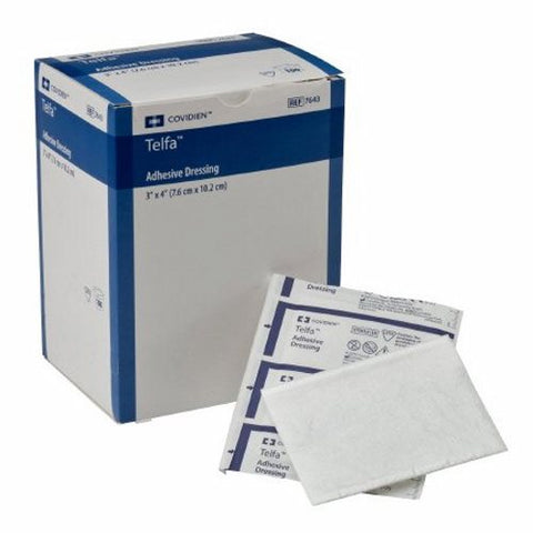 Cardinal, Adhesive Dressing Telfa 3 X 4 Inch Film / Cotton Rectangle White Sterile, Count of 1 Cardinal