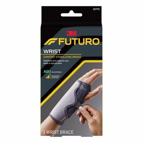 3M, Wrist Brace 3M Futuro Left or Right Hand Black One Size Fits Most, Box Of 12 3M