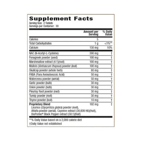 Nature's Secret, Respiratory Support & Defense, 60 Tabs Nature's Secret