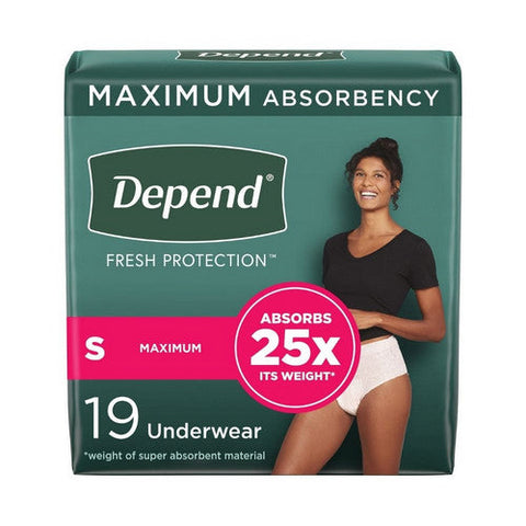 Kimberly Clark, Female Adult Absorbent Underwear Depend  FIT-FLEX  Pull On with Tear Away Seams Small Disposable Hea, Case Of 2 Kimberly Clark