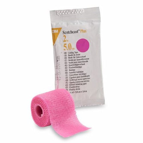 3M, Cast Tape 3M Scotchcast Plus 2 Inch X 12 Foot Fiberglass Bright Pink, Count of 10 3M