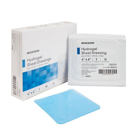 McKesson, Hydrogel Dressing McKesson 4 X 4 Inch Square Sterile, Box Of 10 McKesson