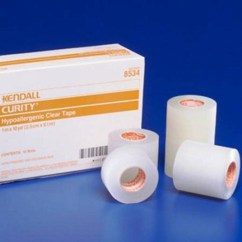Cardinal, Medical Tape Curity Plastic 1/2 Inch X 10 Yard Transparent NonSterile, Box Of 24 Cardinal