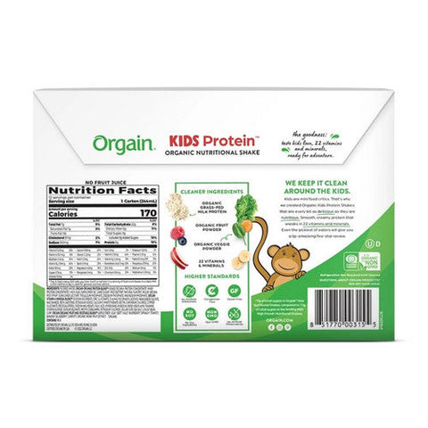 Orgain, Kids Protein Organic Nutrition Shake, Count of 12 Orgain