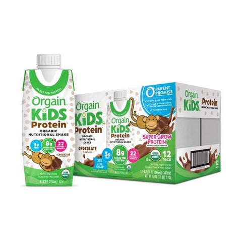 Orgain, Pediatric Oral Supplement Orgain  Kids  Protein Organic Nutritional Shake Chocolate Flavor 8Â¼ oz. Ca, Count of 12 Orgain