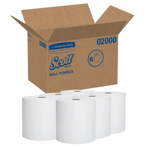 Kimberly Clark, Paper Towel Scott  Hardwound Roll 8 Inch X 950 Foot, Count of 6 Kimberly Clark