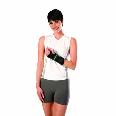 DJO, Wrist Brace AirCast  A2 With Thumb Spica Nylon / Foam Left Hand Black Medium, Count of 1 DJO
