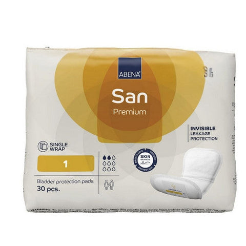 Abena, Bladder Control Pad Abri-San Premium 9 Inch Length Light Absorbency Fluff / Polymer Core Level 1 Adu, Count of 280 Abena