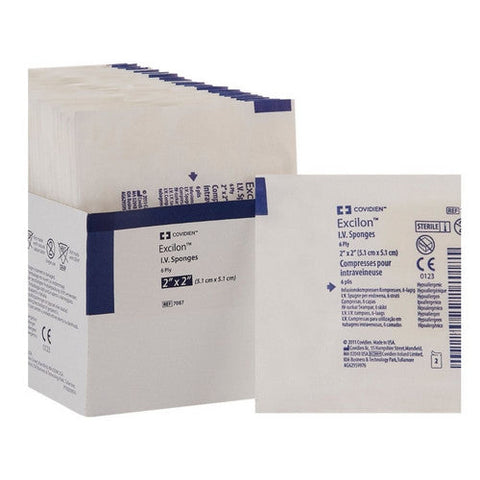 Excilon, I.V. Sponge 2 X 2 Inch 6-Ply Sterile, Case Of 20 Excilon