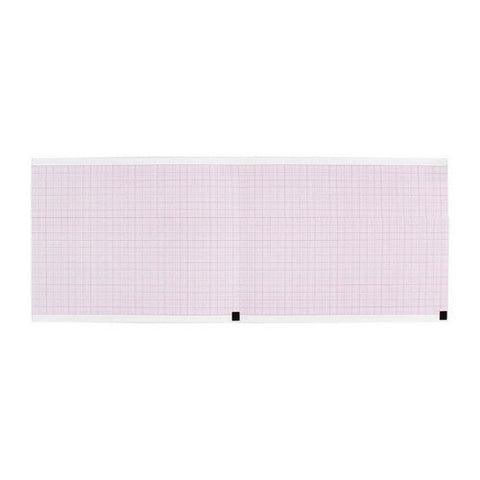 Nihon Kohden, ECG Recording Paper Cardiofax  S 109 mm Fan-Fold Red Grid, Box Of 10 Nihon Kohden