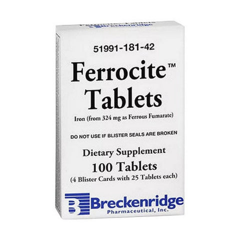 Breckenridge, Ferrocite, 100 Tabs Breckenridge